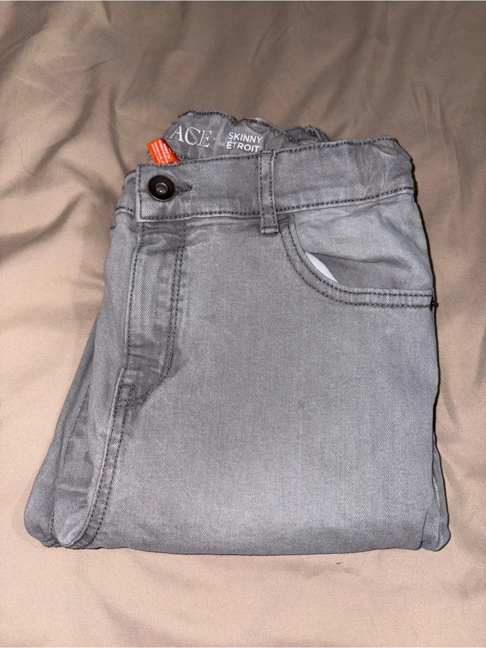 The Children’s Place Boys Skinny Gray Adjustable Waist Jeans Size 14